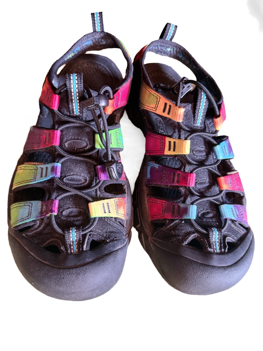 KEEN Newport Retro Tie Dye Sandals Women 9 Men 7.5 Excellent Water Shoes Swim